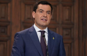 ep el presidente de la junta de andalucia juanma moreno en una comparecencia desde el palacio de san
