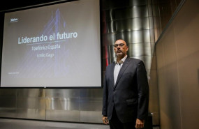ep el presidente de telefonica espana emilio gayo durante la presentacion de las iniciativas de la