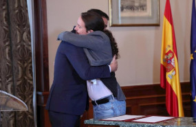 ep el presidente del gobierno en funciones pedro sanchez y el lider de podemos pablo iglesias se