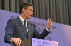 ep el presidente del gobierno pedro sanchez interviene durante el acto dia de la mujer y la nina en