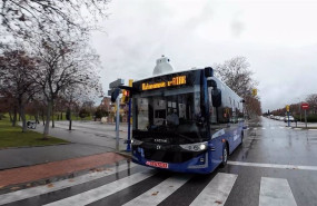 ep el primer autobus urbano autonomo recorre las calles de leganes en madrid el 14 de febrero de