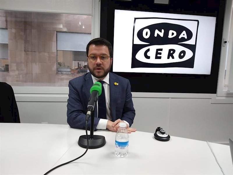 ep el vicepresident de la generalitat pere aragons ofrece una entrevista en onda cero