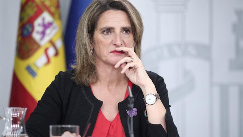 ep la ministra para la transicion ecologica en funciones teresa ribera en rueda de prensa tras el