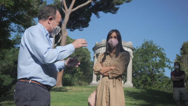 ep la vicealcaldesa de madrid begona villacis durante una visita al parque de el capricho