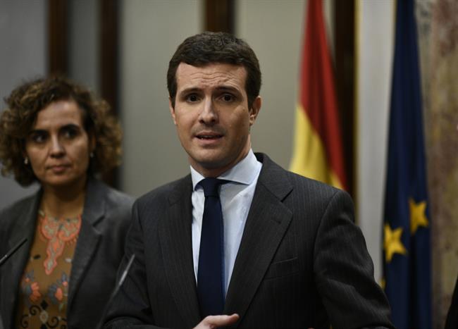 Pablo Casado ofrece una rueda de prensa tras tumbarse en el Congreso el proyecto | Oscar del Pozo - Europa Press ep pablo casado ofreceruedaprensatumbarsecongresoproyecto 20190217111703