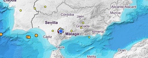 ep sismos registrados este viernes en olvera cadiz y pruna sevilla