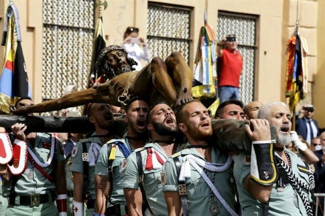 Traslado legionarios Cristo de la Buena Muerte 2017 | EUROPA PRESS / MINISTERIO DE DEFENSA ep traslado legionarios cristola buena muerte 2017