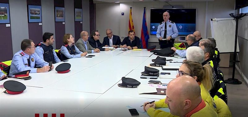 ep ultima reunion de preparacion del dispositivo del bara-madrid con mossos guardia urbana fcb sem