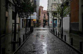 ep una centrica calle de madrid vacia donde las temperaturas han bajado estrepitosamente durante el ep una centrica calle de madrid vacia donde las temperaturas han bajado estrepitosamente durante el