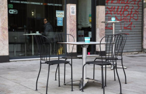 ep una mesa de una terraza en leon castilla y leon a 4 de diciembre de 2020