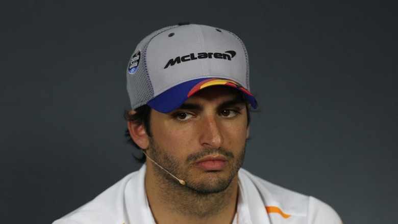 20 June 2019, France, Le Castellet: Spainsh Formula One driver Carlos Sainz Jr. of team McLaren attends a press conference ahead of the Formula One Grand Prix of France. Photo: -/Lapresse via ZUMA Press/dpa | -/Lapresse via ZUMA Press/dpa ep 20 june 2019 france le castellet spainsh formula one driver carlos sainz jr of team mclaren attendspress conference ahead of the formula one grand prix of france photo -lapresse via zuma pressdpa