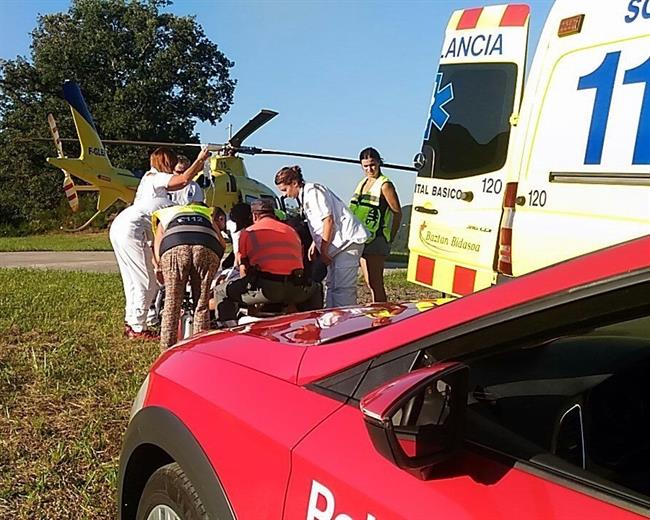 Accidente de motorista en Valcarlos (Navarra) | EUROPA PRESS ep accidentemotoristavalcarlos navarra