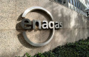 ep archivo   detalle del logo de enagas en la sede de la empresa de infraestructuras de gas natural