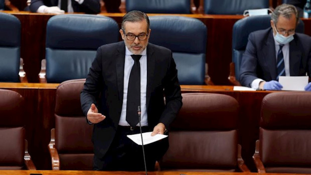 ep el consejero de justicia enrique lopez interviene este jueves durante el pleno de la asamblea de