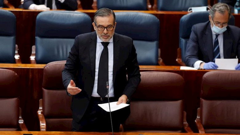 ep el consejero de justicia enrique lopez interviene este jueves durante el pleno de la asamblea de
