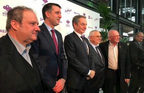 ep el exalcalde de barcelona jordi hereu el director del gremi de restauracio roger pallarols el