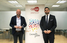 ep el presidente de la ceaje fermin albaladejo y el presidente de la comision de jovenes economistas
