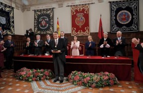 ep escritor sergio ramirez tras recibirreymedallapremio cervantes
