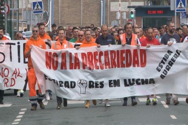 Estibadores de Bilbao en huelga | Europa Press - Archivo ep estibadoresbilbaohuelga