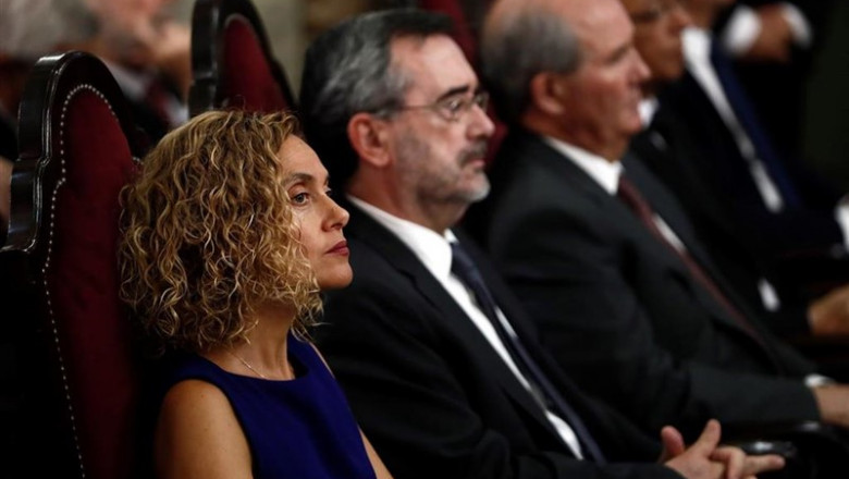 ep la presidenta del congreso de los diputados meritxell batet i junto al presiente del senado