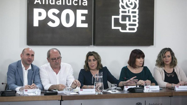 ep la secretaria general del psoe-a susana diaz c junto al secretario de organizacion del psoe-a