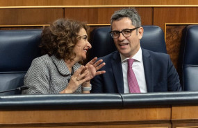 ep la vicepresidenta primera y ministra de hacienda maria jesus montero y el ministro de la