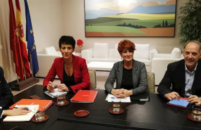 ep maria chivite y elma saiz se reunen con los parlamentarios de eh bildu bakartxo ruiz y adolfo