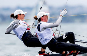 ep tamara echegoyen y paula barcelo durante una regata
