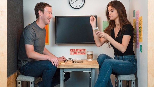 Selena Gomez y Mark Zuckerberg