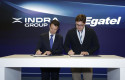 ep archivo   i d el presidente de indra angel escribano y el consejero delegado de egatel yago novoa