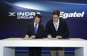 ep archivo   i d el presidente de indra angel escribano y el consejero delegado de egatel yago novoa