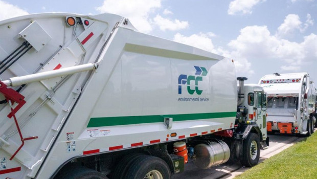 ep camion de recogida de residuos de fcc enviro en florida