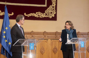 ep el presidente de la xunta de galicia alberto nunez feijoo y la vicepresidenta cuarta y ministra