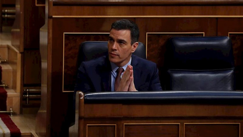 El presidente del Gobierno, Pedro Sánchez, durante el pleno del Congreso este miércoles donde se autorizará otra prórroga del estado de alarma solicitada por el Gobierno. En Madrid, (España), a 6 de mayo de 2020. | Pool ep el presidente del gobierno pedro sanchez durante el pleno del congreso este miercoles donde se