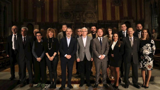 ep el primer teniente de alcalde de barcelona jaume collboni junto al exjuez baltasar garzon el