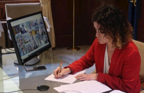 ep la consellera de hacienda y relaciones exteriores rosario sanchez en la reunion telematica