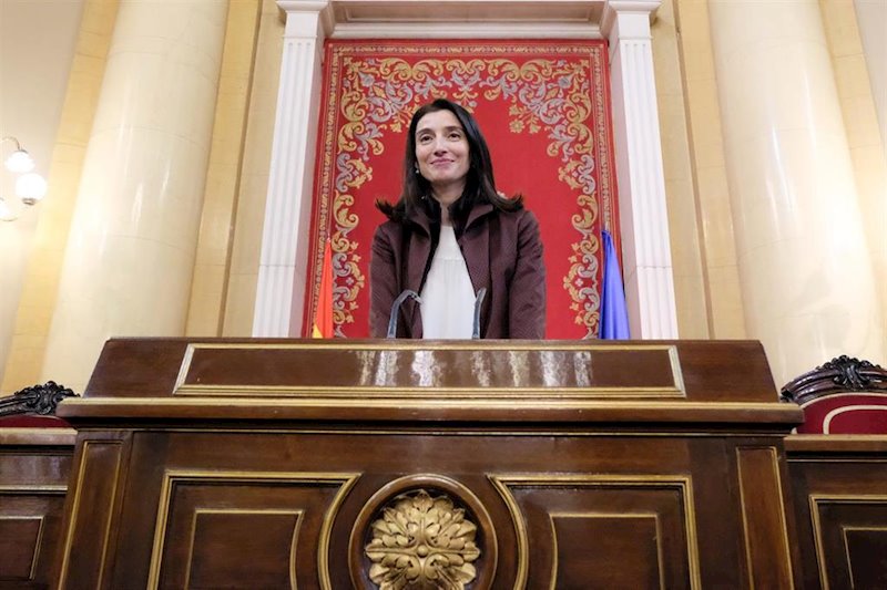 ep la socialista pilar llop en el hemiciclo antiguo del senado