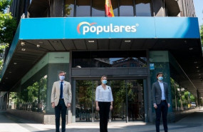 ep los vicesecretarios del pp antonio gonzalez terol ana beltran y pablo montesinos guardan un