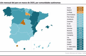 ep mapa con cifras de paro en espana por comunidades autonomas