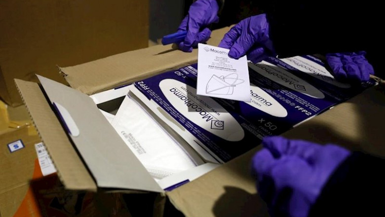 ep mascarillas del primer cargamento llegado a la comunitat