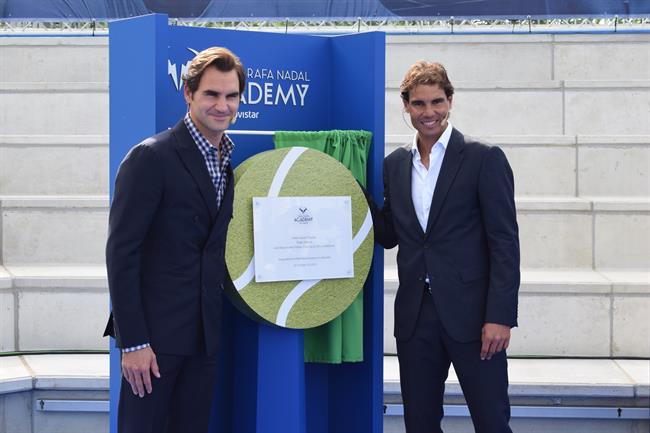 Nadal y Federer en la inauguración de la academia de Rafa Nadal en Manacor | PR/PUBLICIST ep nadalfedererla inauguracionla academiarafa nadalmanacor