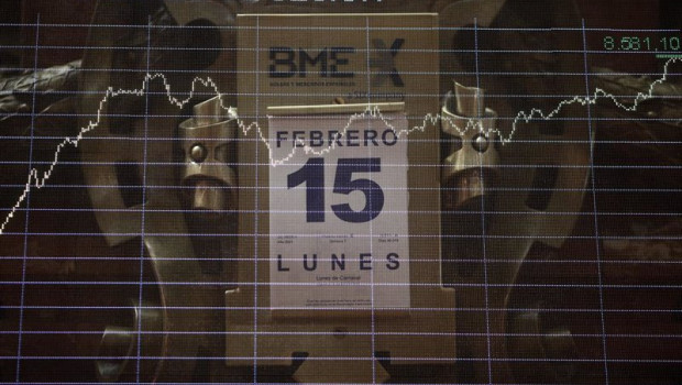 ep panel en el interior del palacio de la bolsa en madrid espana a 15 de febrero de 2021 durante