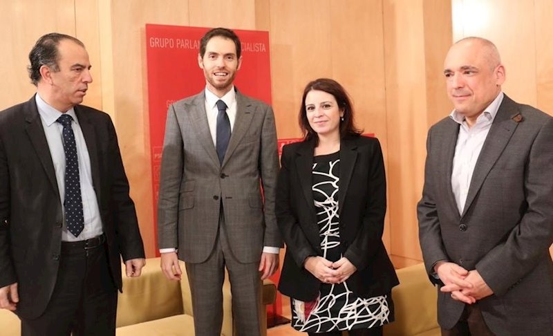 ep reunion del psoe con los diputados de upn en el congreso