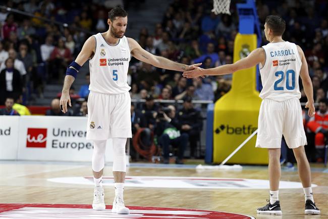 Rudy y Carrol (Real Madrid) | ACB PHOTO/V. CARRETERO - Archivo ep rudycarrol real madrid