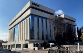 ep sede de sacyr en la calle de la ribera del loira madrid espana a 14 de febrero de 2020