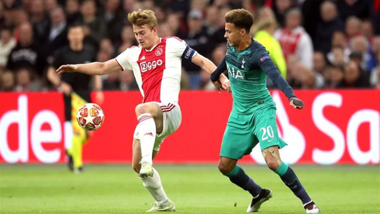 08 May 2019, Netherlands, Amsterdam: Ajax's Matthijs de Ligt (l) and Tottenham Hotspur's Dele Alli battle for the ball during the UEFA Champions League semifinal second leg soccer match between AFC Ajax and Tottenham Hotspur at the Johan Cruijff Arena. Ph | Adam Davy/PA Wire/dpa - Archivo ep 08 may 2019 netherlands amsterdam ajaxs matthijsligt l and tottenham hotspurs delebattle for the ball during the uefa champions league semifinal second leg soccer match between afc ajax and tottenham hotspur at the johan cruijff arena ph