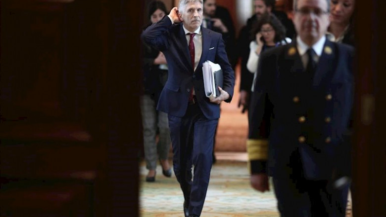 ep el ministro del interior fernando grande-marlaska a su llegada al congreso para intervenir ante