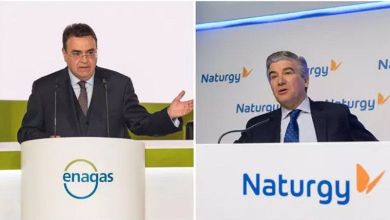 ep el presidente de enagas antonio llarden y de naturgy francisco reynes