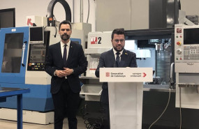 ep el presidente de la generalitat pere aragons junto al conseller de empresa y trabajo roger