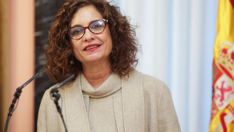 ep la nueva portavoz del gobierno y ministra de hacienda maria jesus montero durante su intervencion